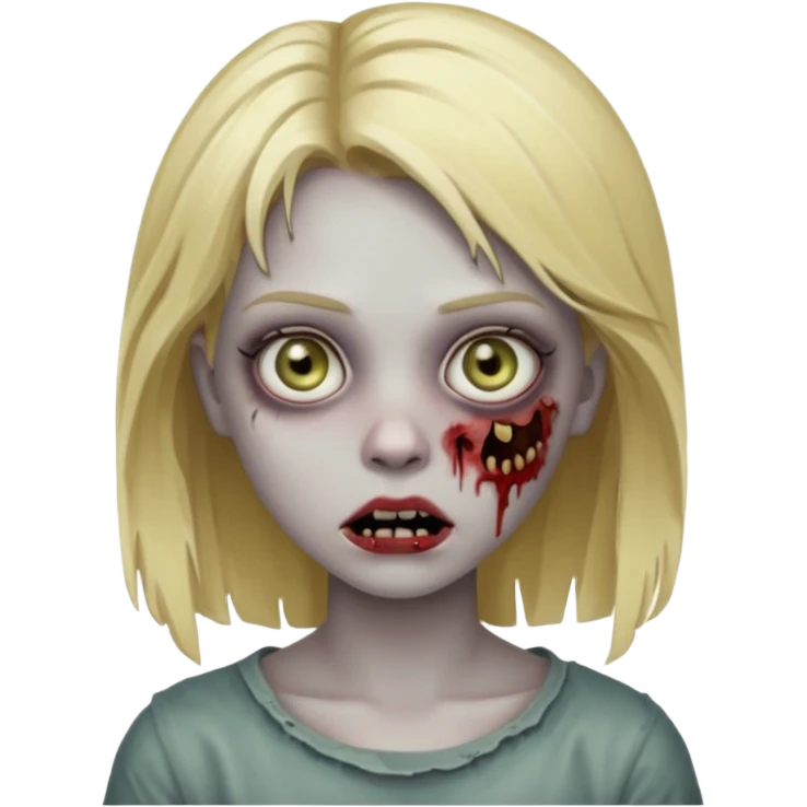 girl zombie with blonde hair emoji