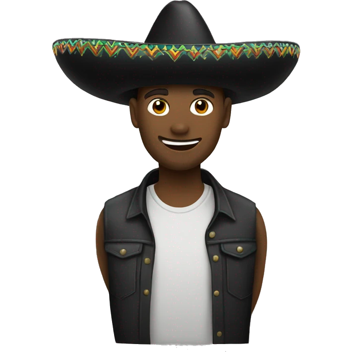Black sombrero emoji