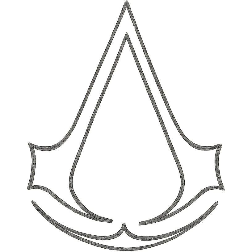 hand-drawn outlined Assassin’s Creed icon emoji