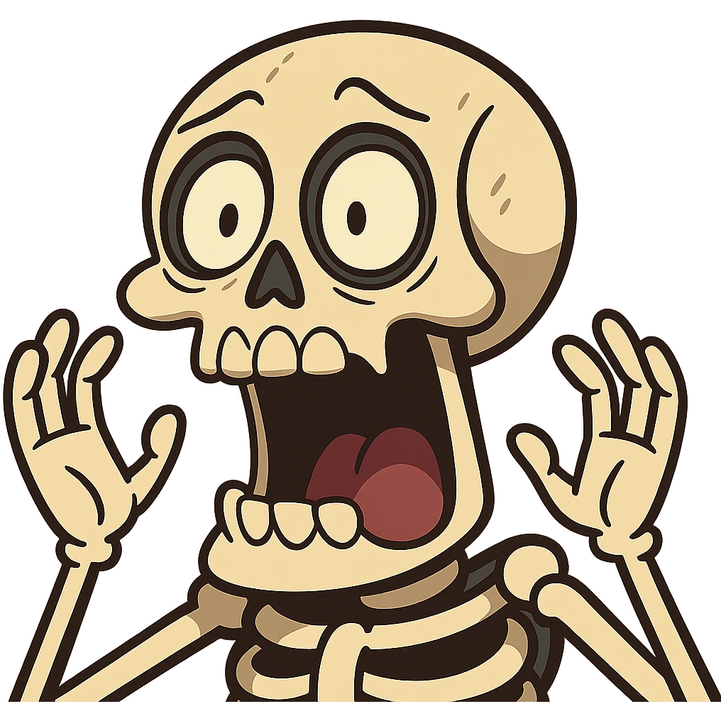 shocked skull emoji