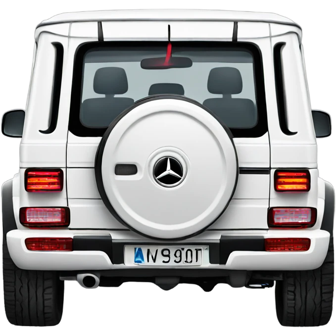 White Mercedes gwagon back emoji
