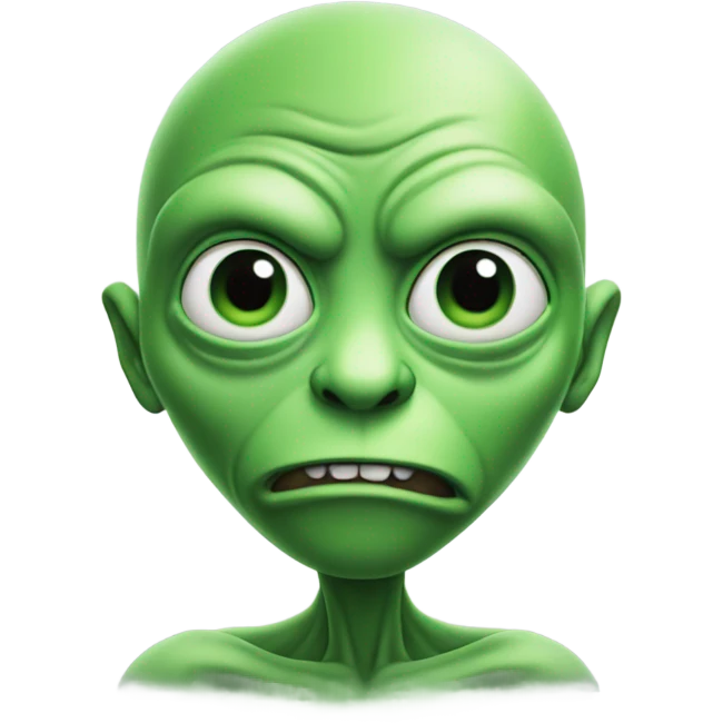 Green Alien making thumbs down emoji