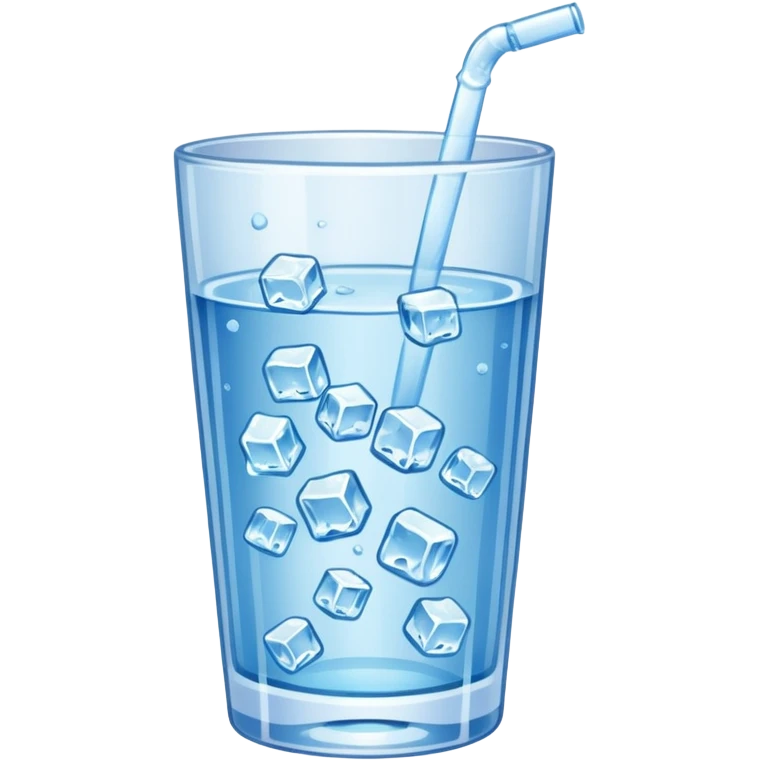 Lots of tiny bubbles and ice cubes emoji