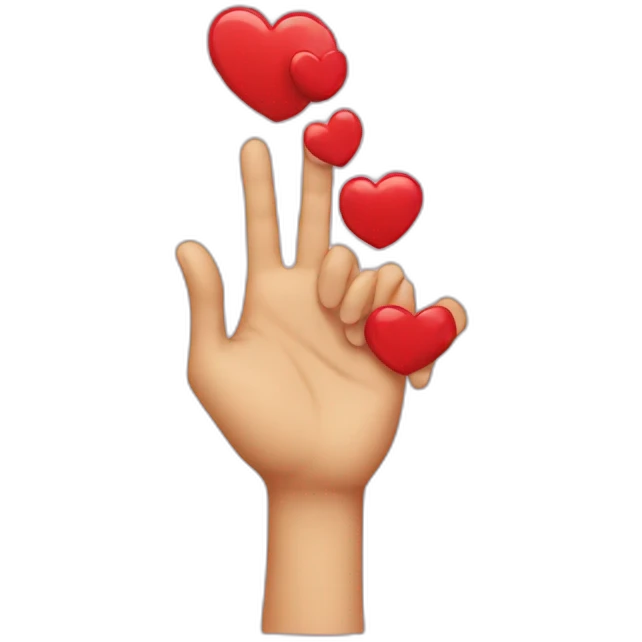 Coeur main emoji