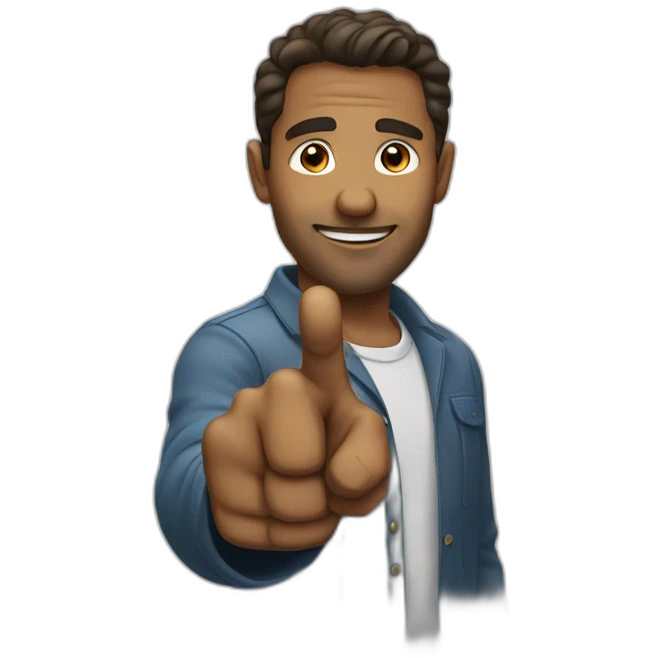 man pointing at you emoji