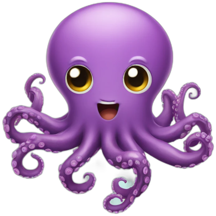 Octopus with 5 tentacles  emoji