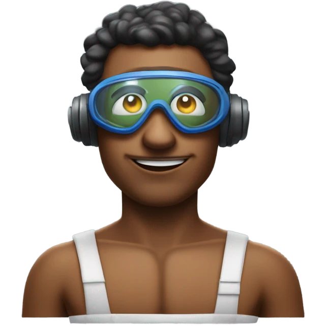 martian barman shirtless and goggles emoji