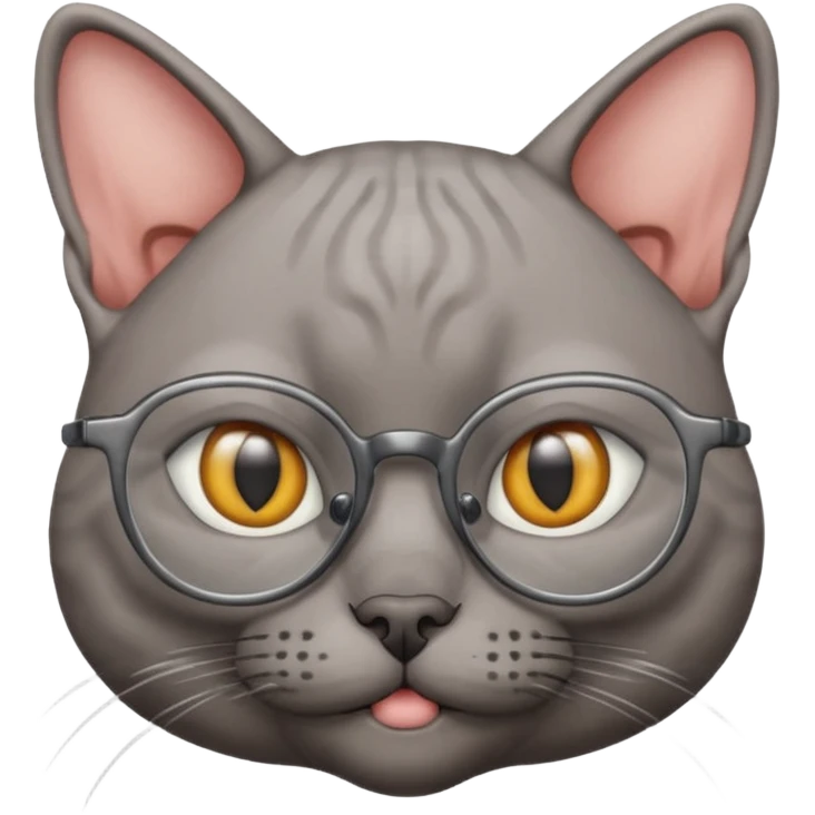 sfenks cat with glasses  emoji