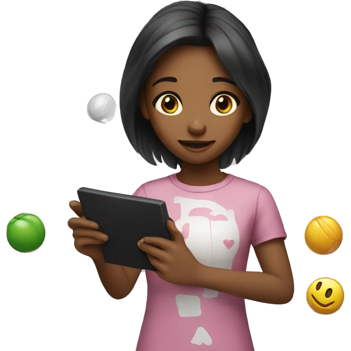 girl playing a game emoji