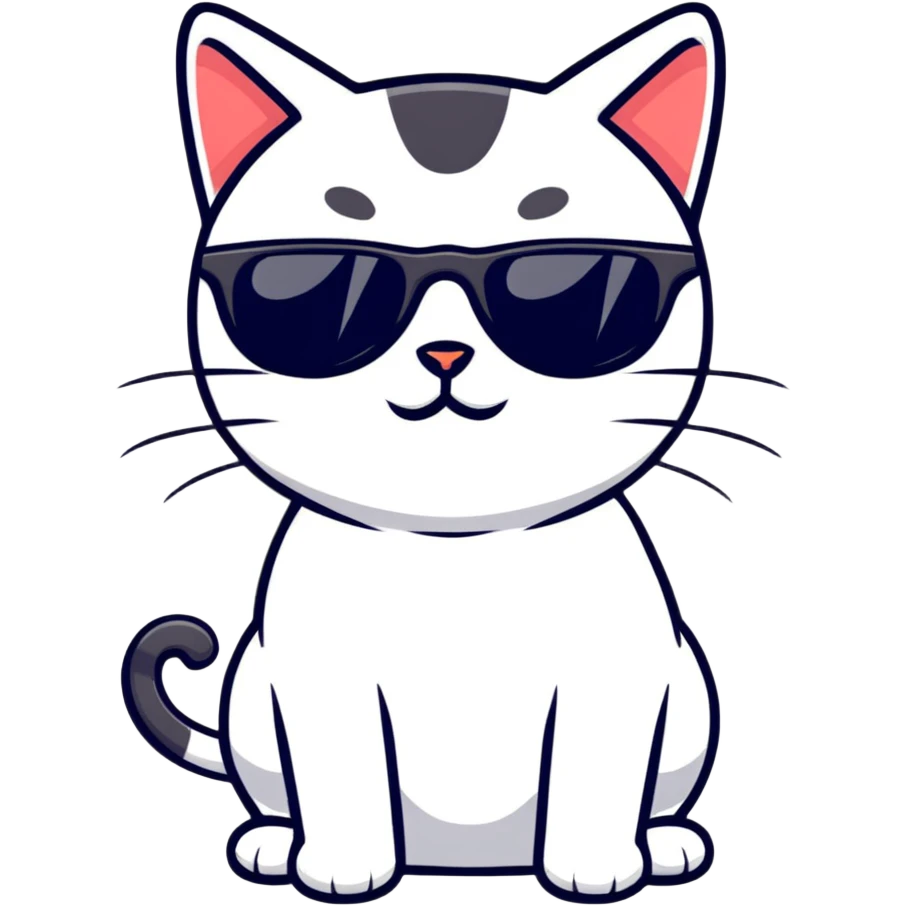 Cat with sunglasses emoji