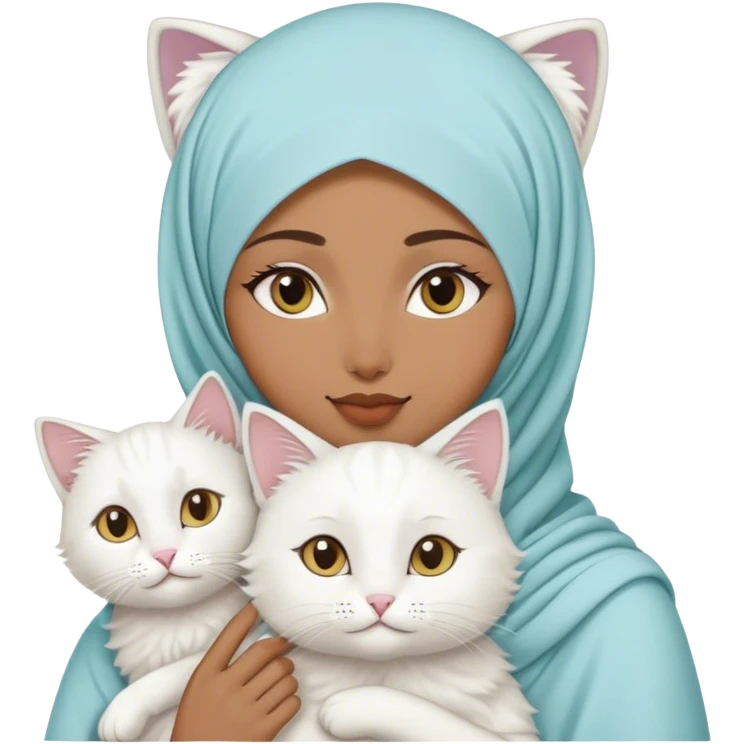 somali hijabi with cat emoji