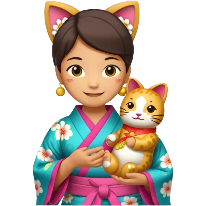 chat japonais, manekineku emoji