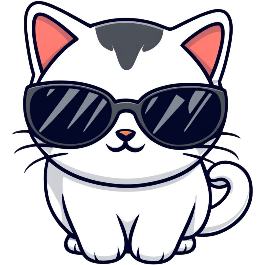 Cat with sunglasses emoji