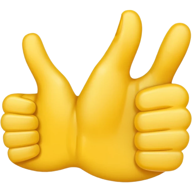 thumbs up emoji with two thumbs facinf outwards emoji