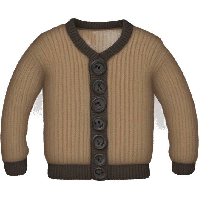 Sweater with buttons emoji