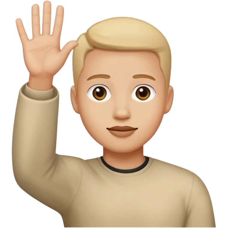 Raising hand emoji
