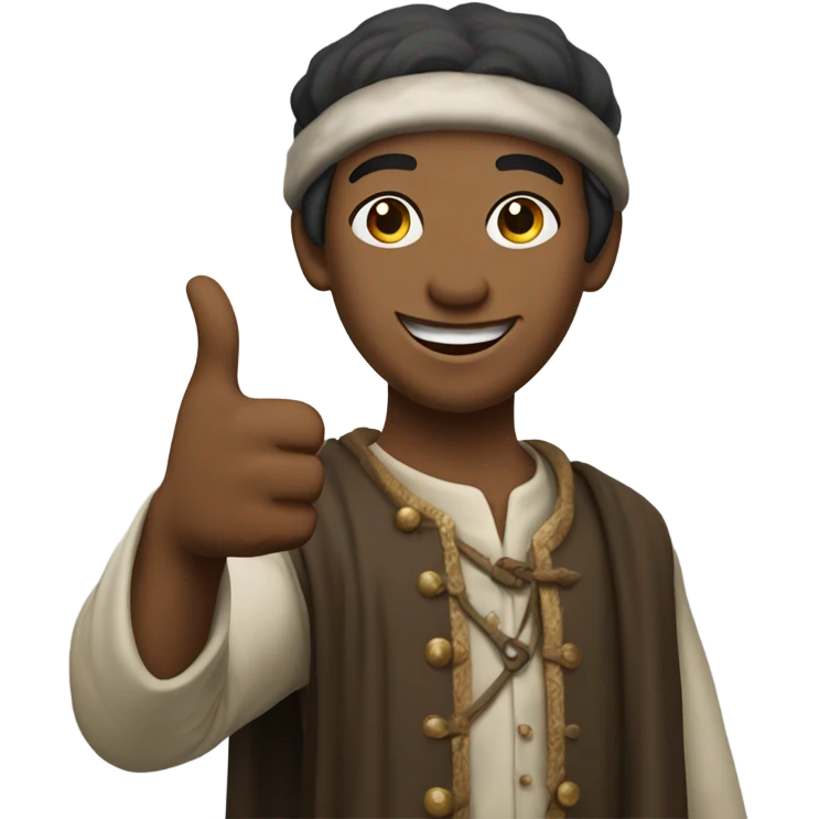 young pilgrims XIII century saying ok! emoji