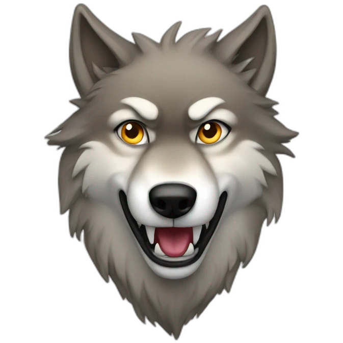 Mad wolf emoji