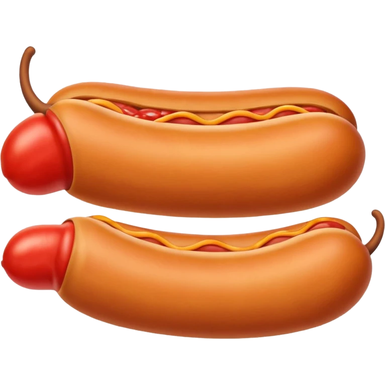A Weiner without a bun emoji