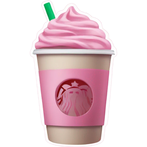 Pink Starbucks  emoji