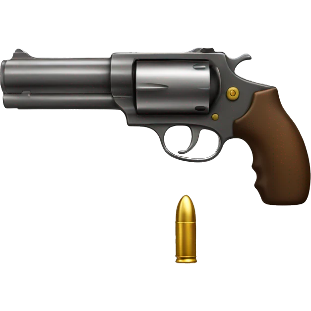 Bullet with golden pistol emoji