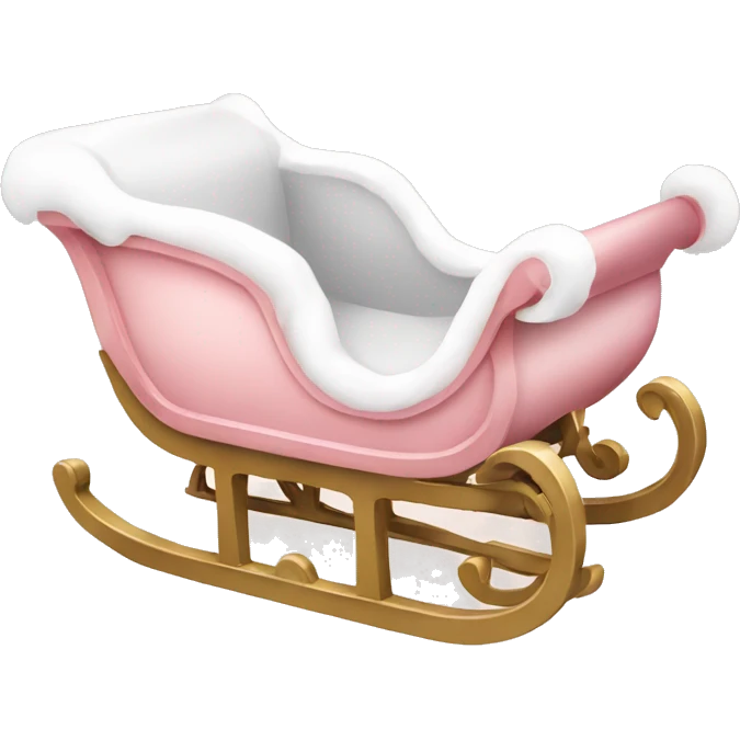 light pink christmas sleigh emoji