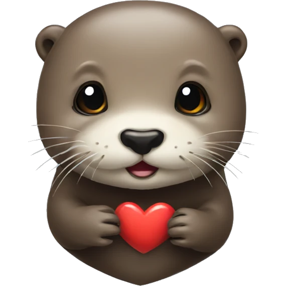 otter with heart emoji
