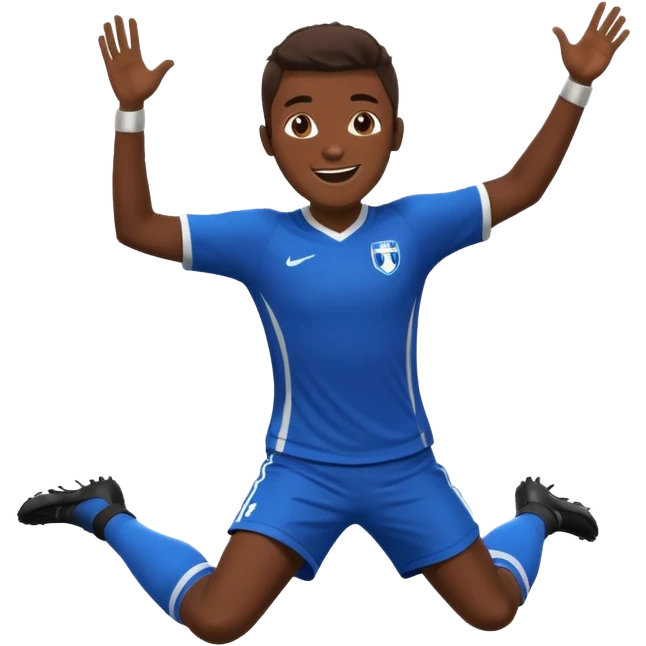 footballeur celebrating a goal emoji