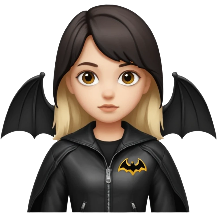 Bat Wings Jacket on a girl  emoji