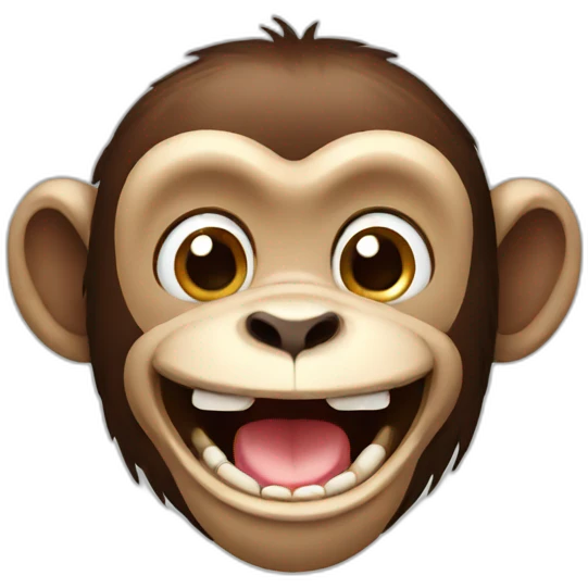 Happy monkey emoji