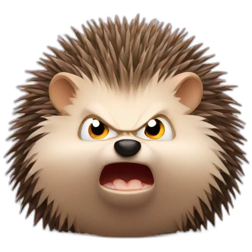 Angry hedgehog emoji