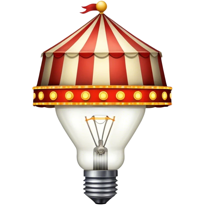 Vintage circus lightbulbs sign emoji