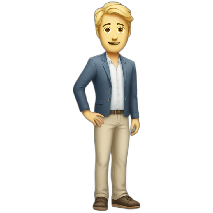 Really Tall white dude with extra large big feet emoji