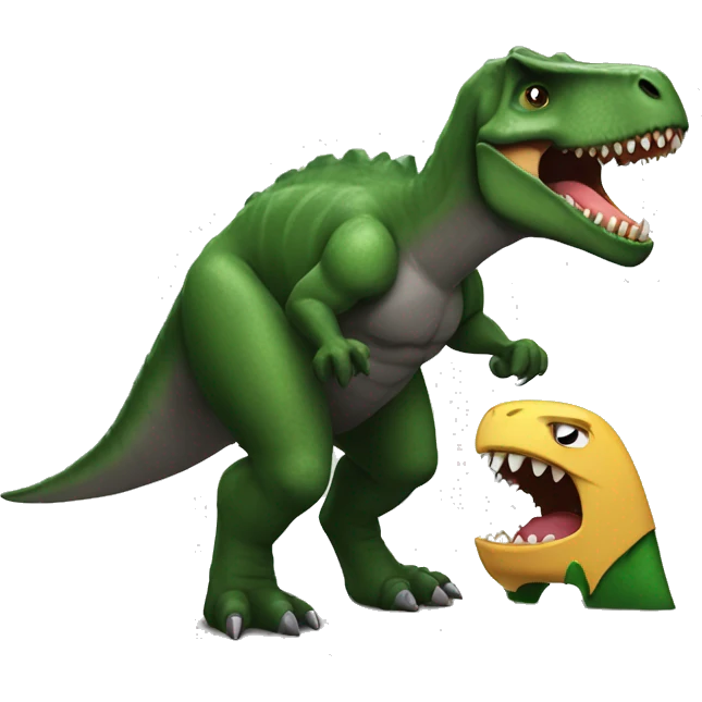 Dinosaure eating batman emoji