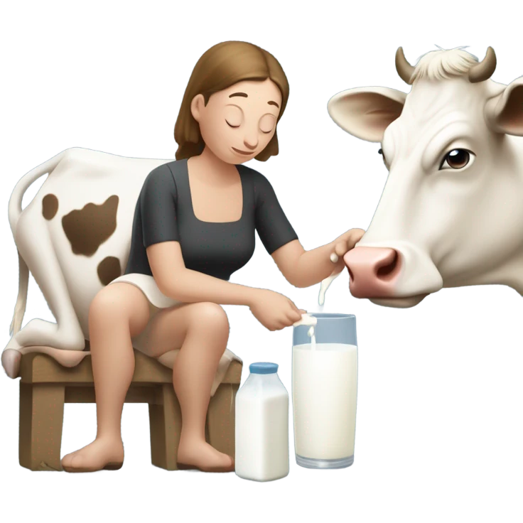 Milking a cow emoji