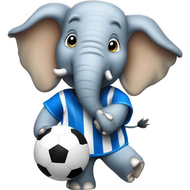 Elephant playing football for Sheffield Wednesday  emoji