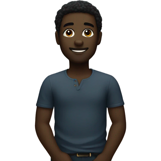Black man blacker then the night sky emoji