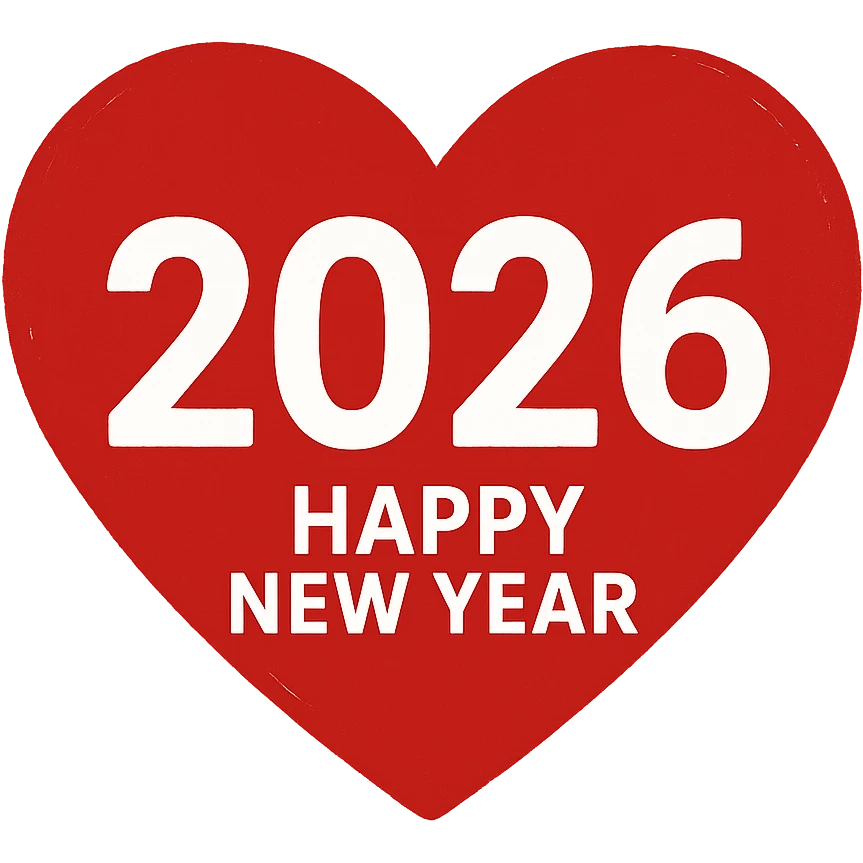new year 2026, heart,remove background emoji