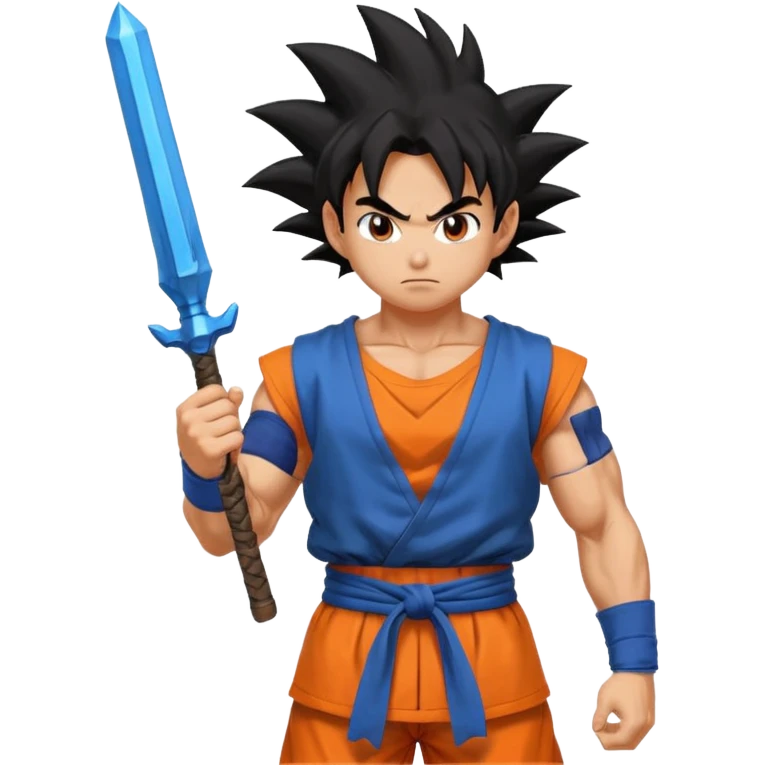 Goku with a rpg emoji