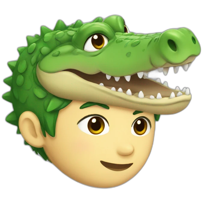 Anime crocodile like human emoji