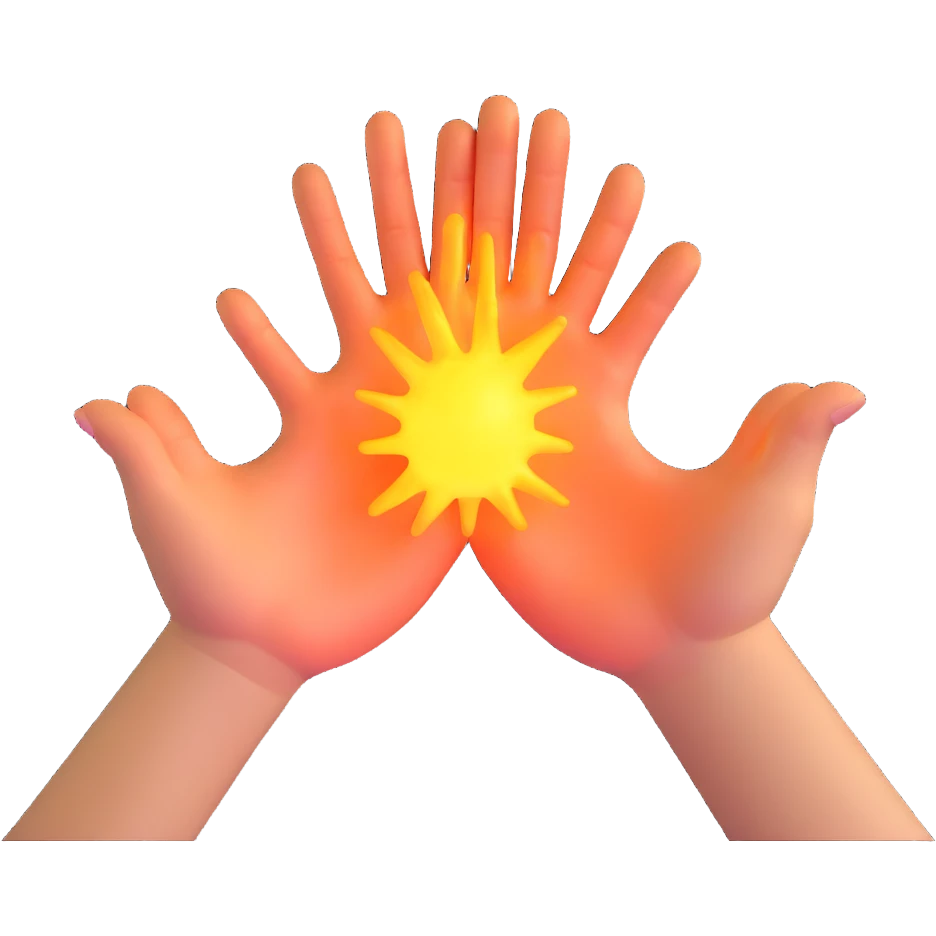 healer with glowing hands emoji