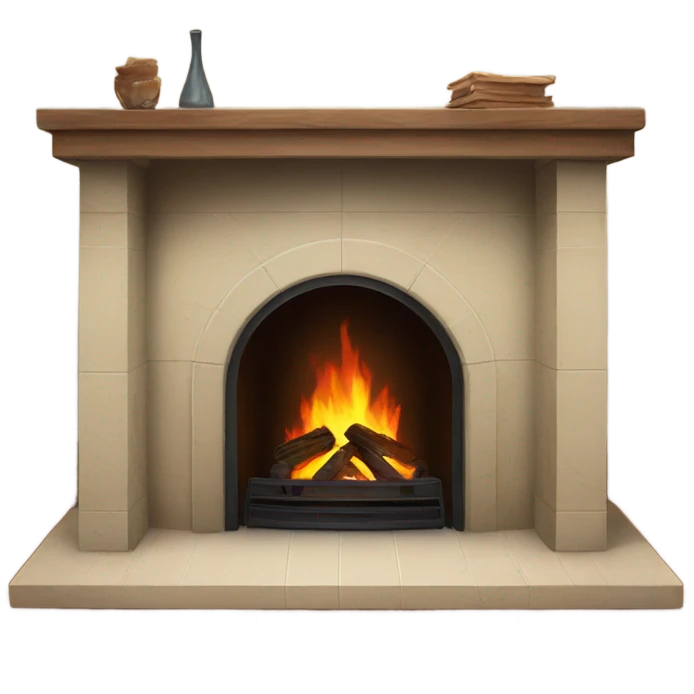 Realistic fireplace  emoji
