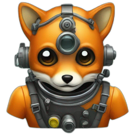 fox deep-sea diver emoji