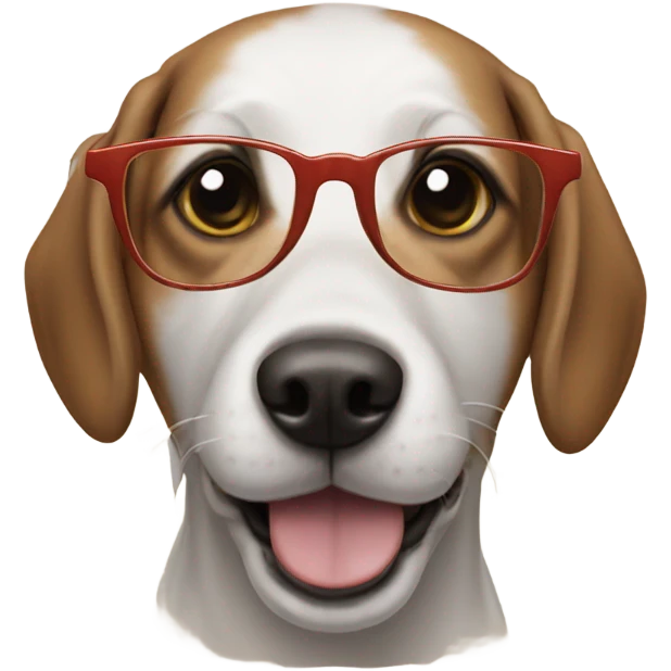 Dog with glasses emoji