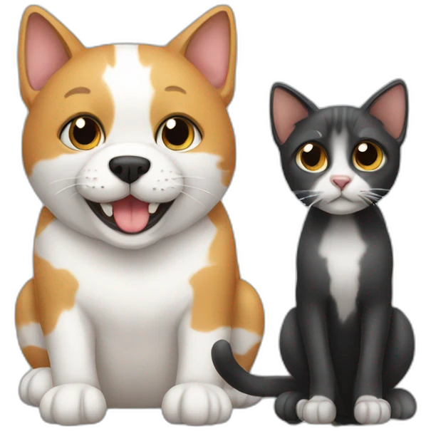 Cat with dog emoji