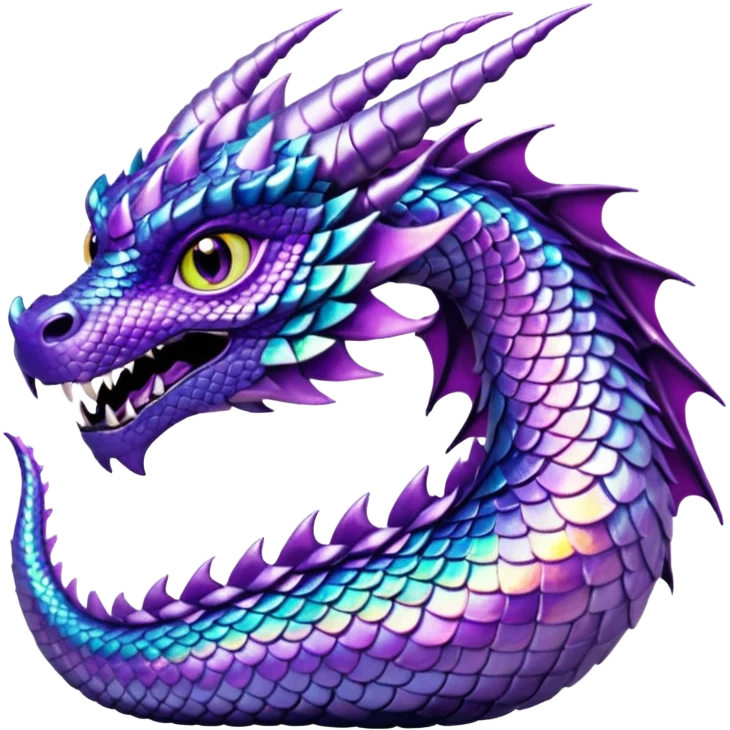 glitter purple dragon emoji