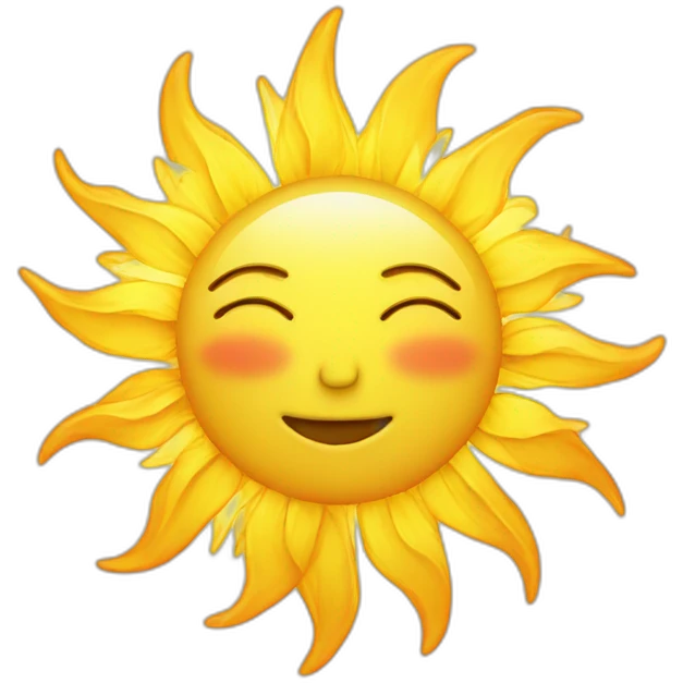 Digital sun emoji