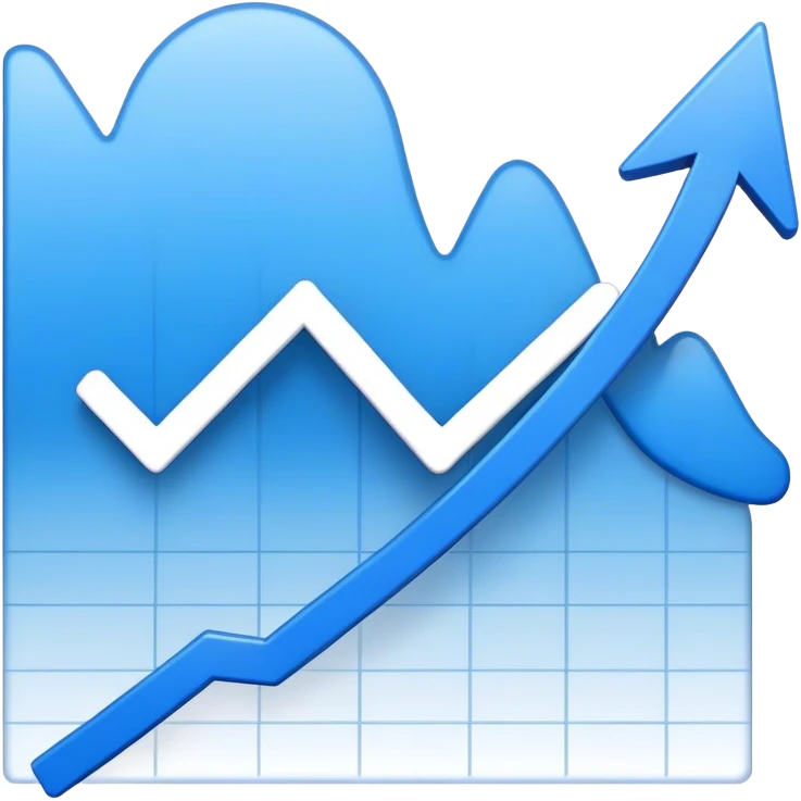 blue chart increasing emoji
