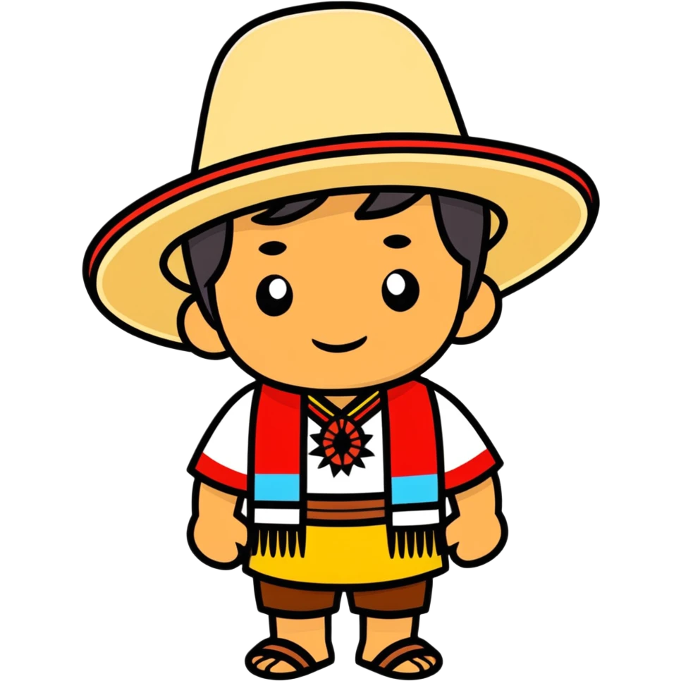 Peruvian with traditional hat emoji