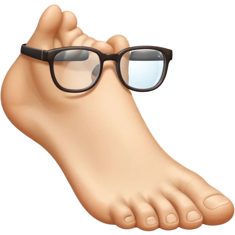 Foot with glasses emoji